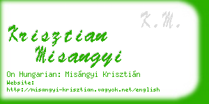 krisztian misangyi business card